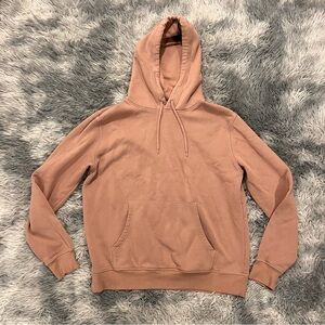H&M Mauve Pink‎ Soft Hoodie Sweatshirt with Drawstrings and Pocket - Size L